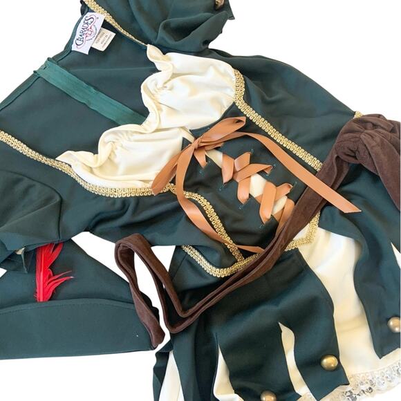 Charades Costumes Robin Hoodie Sexy Dress Green Velvet Size XS NEW Robin Hood - Picture 2 of 13